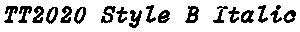 TT2020 Style B Italic preview