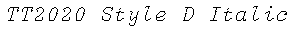 TT2020 Style D Italic preview