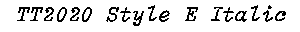 TT2020 Style E Italic preview
