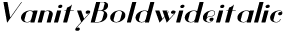Vanity Bold-wide-Italic preview