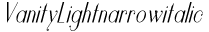 Vanity Light-narrow-Italic preview