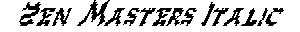 Zen Masters Italic preview